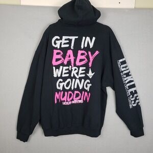 Luckless Outfitters Size XXL Get In Baby We're Going Muddin Black Hoodie Country
